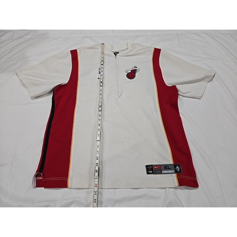Nike NBA Jersey Miami Heat Mens Warmup Jersey Sz Extra Large White Used